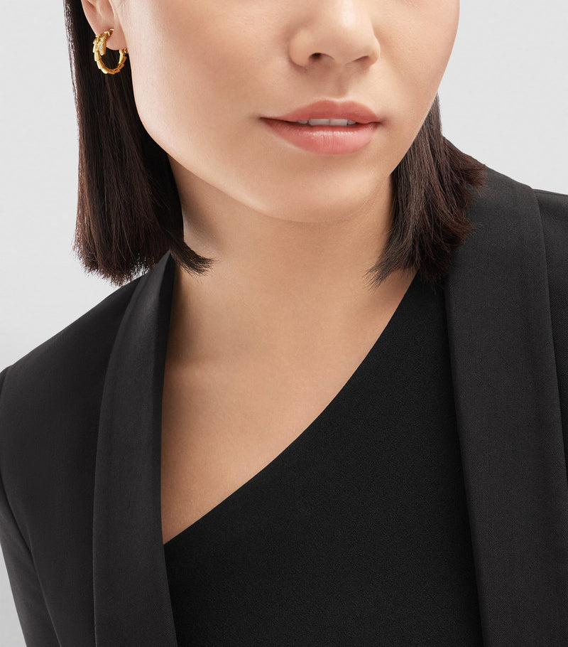 Bvlgari Serpenti Viper hoop earrings yellow gold diamonds, UK version