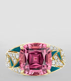 Boodles Prague ring with purple garnet and diamonds (British brand)