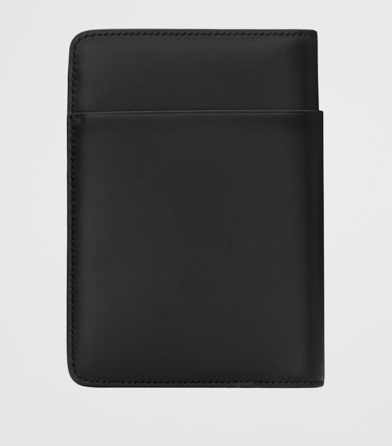 Saint Laurent leather passport holder with logo and compartments (British brand)