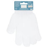 Superdrug white PET body gloves for gentle skin cleansing (British brand)