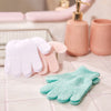 Superdrug white PET body gloves for gentle skin cleansing (British brand)