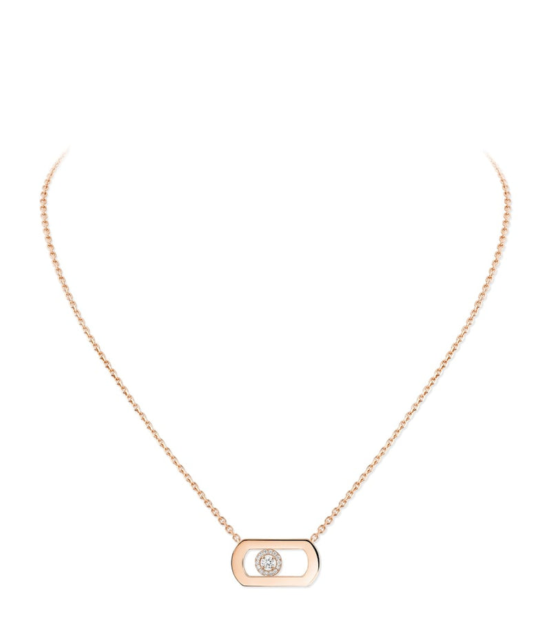 Messika So Move pink gold diamond necklace 0.12ct - British product