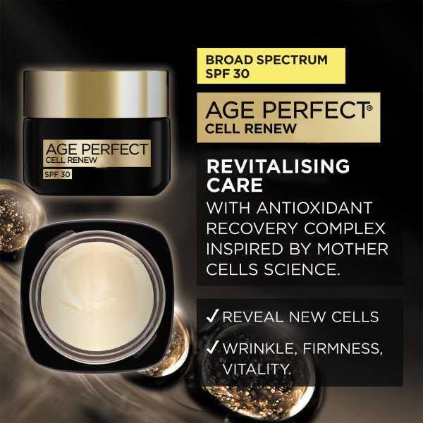 L'Oréal Paris Age Perfect Cell Renew Day Cream SPF30 50ml, UK version