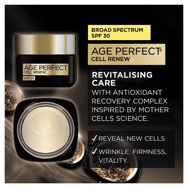 L'Oréal Paris Age Perfect Cell Renew Day Cream SPF30 50ml, UK version