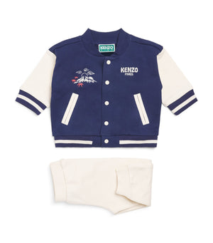 Kenzo Kids Cotton Bomber Jacket and Sweatpants Clothing Set (6 Months - 4 Years)