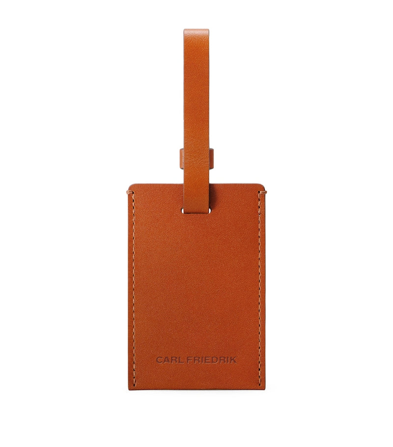 Carl Friedrik leather luggage tag - British product