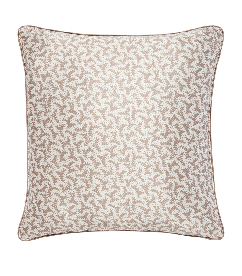 Gingerlily silk piped fern cushion 40cm - British product