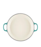 Le Creuset cast iron petal shallow casserole 26cm, imported from the UK