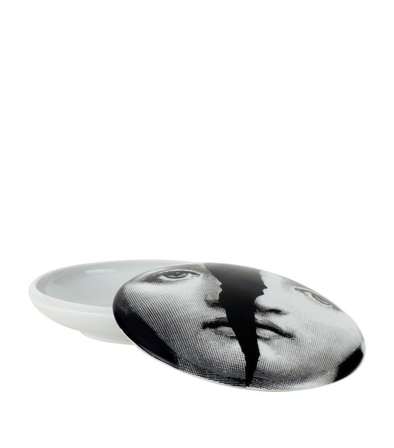 Fornasetti Tema e Variazioni round box porcelain, imported from the UK