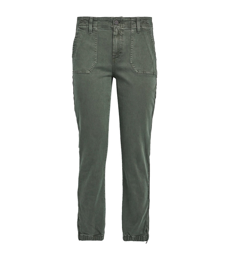 Slim-Fit Coloured Denim Biker Trousers with Multiple Zipped Pockets