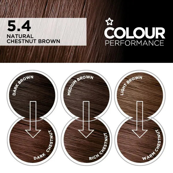 Superdrug Colour Performance Natural Chestnut Brown Hair Dye (British brand)