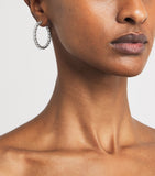 Harrods white gold diamond hoop earrings 8.40ctw, imported from the UK
