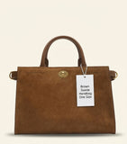 Burberry small suede Cotswolds tote bag, UK version
