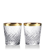 Harrods Waterford Gilded Crystal Celebrations Tumblers (Set of 2, 340ml)- Buy online at McGrocer