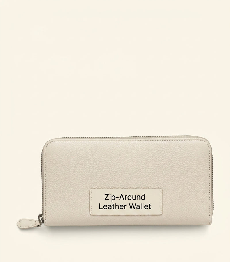 Prada large leather zipped wallet with card slots (British brand)