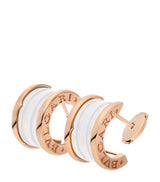 Harrods Bvlgari B.zero1 Rose Gold and Ceramic Earrings- Buy online at McGrocer