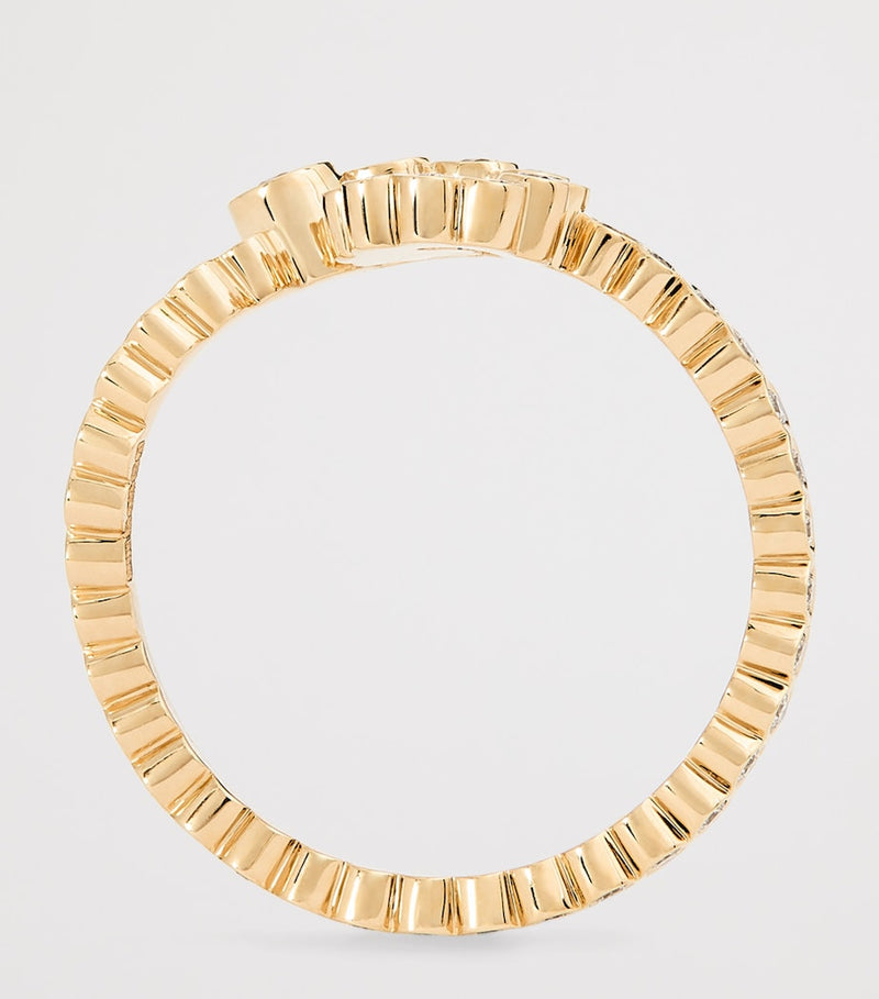 Sophie Bille Brahe Rêve Escargot diamond ring in yellow gold (British brand)