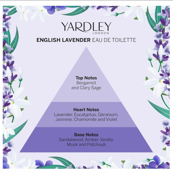 Yardley London English lavender floral eau de toilette 50ml (British brand)