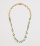 Suzanne Kalan emerald wishbone necklace 18kt gold (British brand)