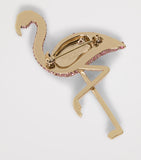 Weekend Max Mara embellished flamingo brooch (British brand)