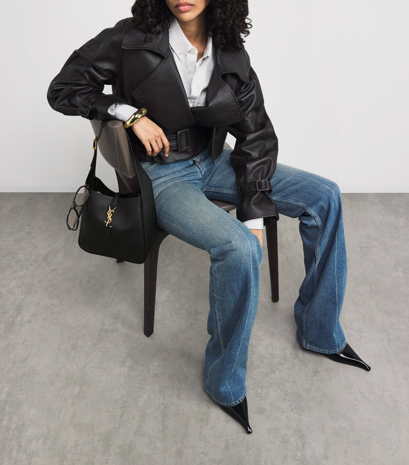 Saint Laurent small shoulder bag grained leather, UK version