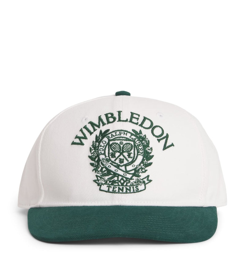 RLX Ralph Lauren Wimbledon baseball cap green ivory 100% cotton, imported from the UK