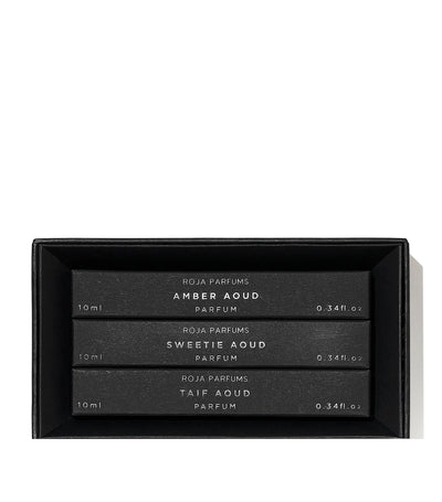 مجموعة عطر Pure Perfume بحجم السفر من Harrods مع عطور Aoud في 3 زجاجات بحجم 10 مل - اشتري عبر الإنترنت من McGrocer