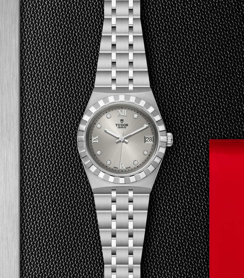 TUDOR Stainless Steel Diamond Royal Watch 34mm (British brand)