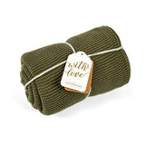 The Little Green Sheep Organic Knitted Cellular Baby Blanket - Juniper GOODS Boots