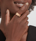 Bvlgari B.zero1 three-band rose gold ring - British product