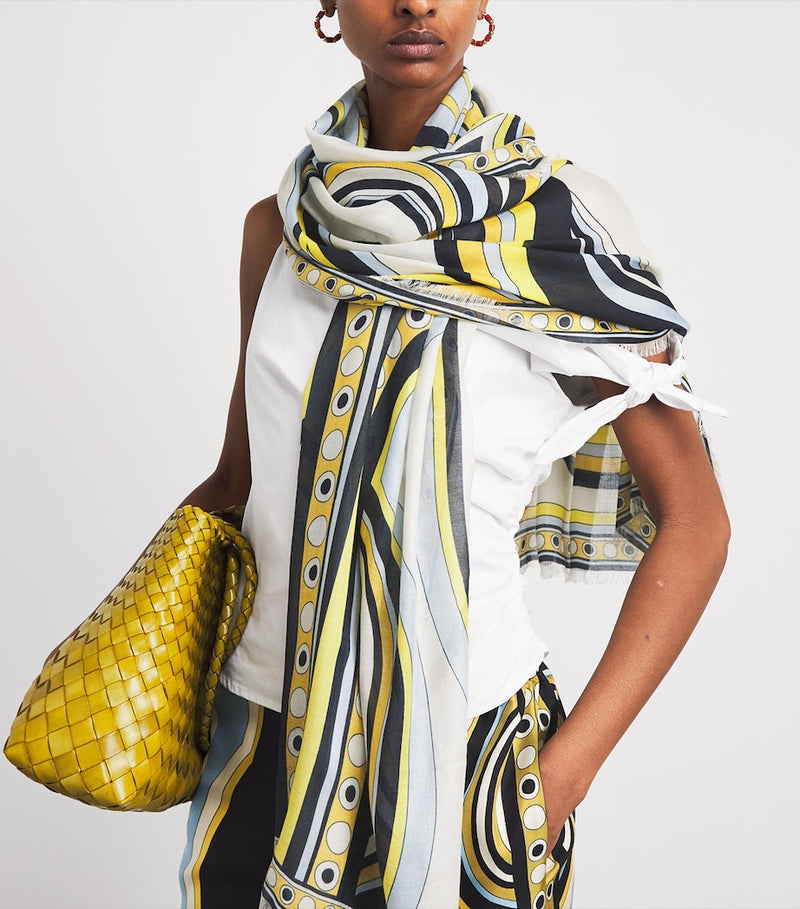 La Doublej geometric fringe scarf - British product