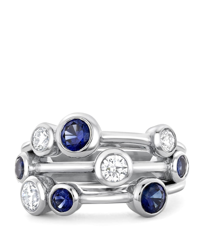 Boodles Raindance ring platinum diamonds and sapphires, UK version