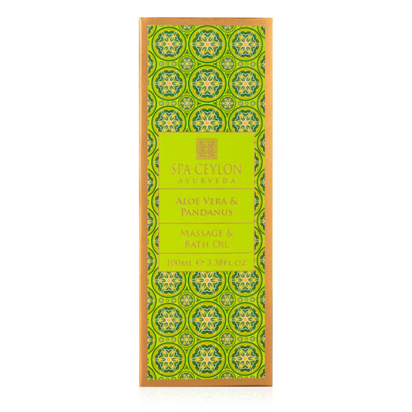 Spa Ceylon Aloe Vera Pandanus Massage & Bath Oil 100ml (British brand)
