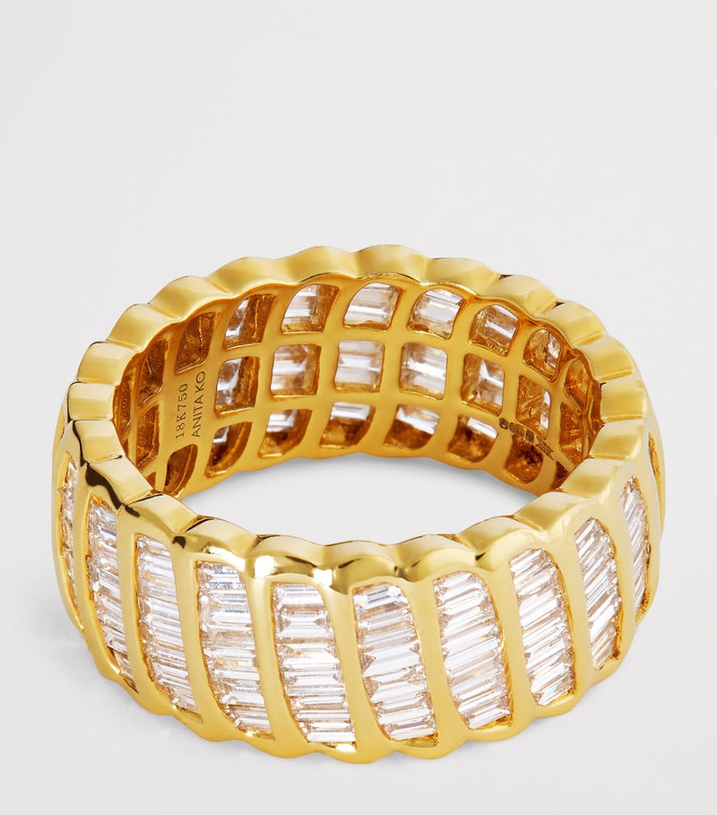 Anita Ko yellow gold diamond ring Zoe, imported from the UK