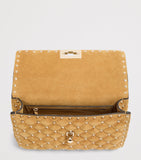 Valentino Garavani Rockstud Spike shoulder bag suede (British brand)