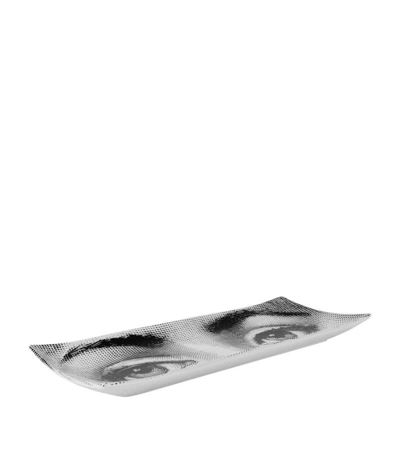 Fornasetti Occhi rectangular porcelain tray - British product