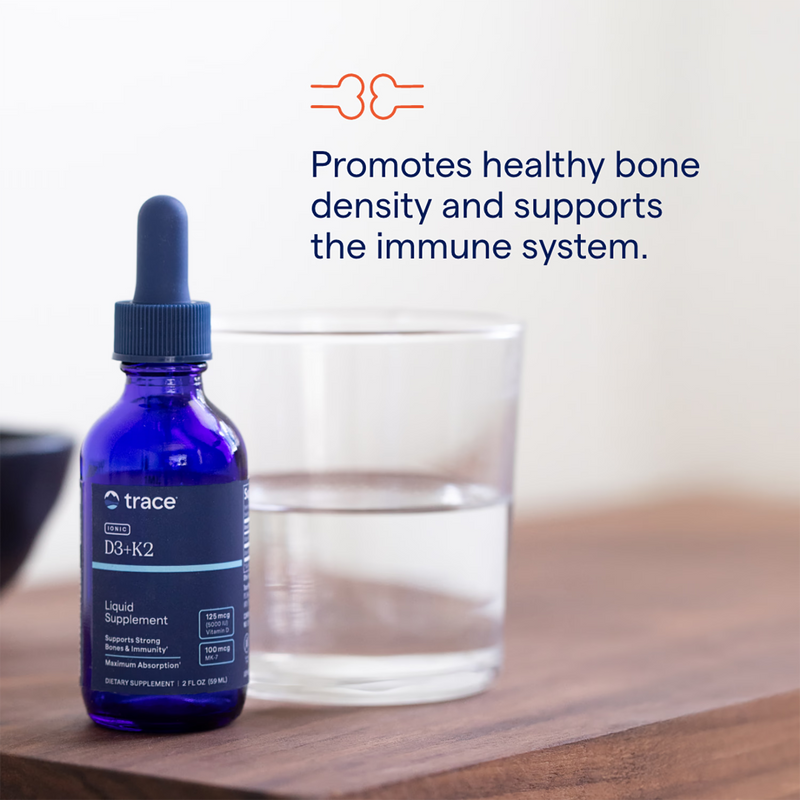 Trace Minerals liquid ionic D3+K2 drops 59ml - British product