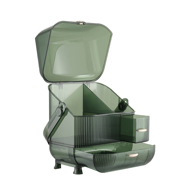 Livingandhome large makeup organizer green, UK version