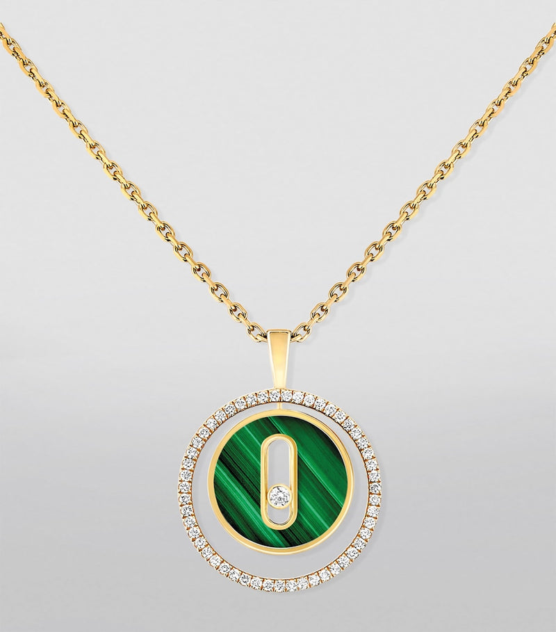 Messika Lucky Move necklace 0.18ct diamond yellow gold - British product