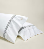 Pratesi Tre Righe bolster pillowcase 100% Egyptian cotton 13x41cm, UK version