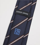 Giorgio Armani silk jacquard stripe tie, imported from the UK