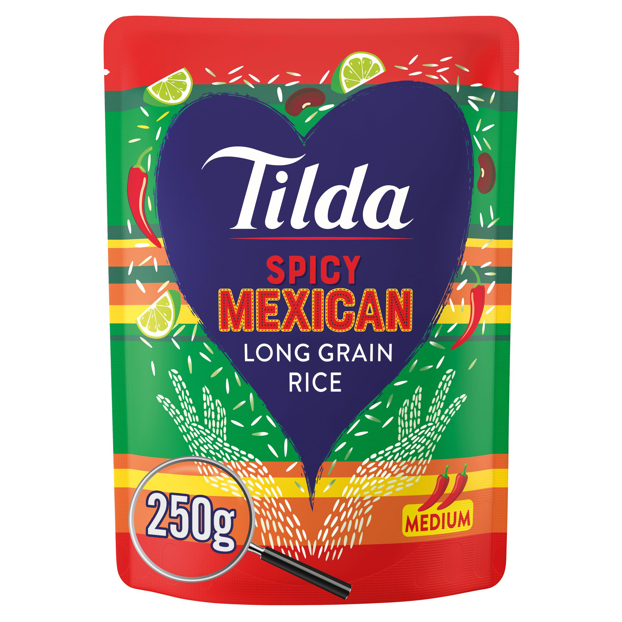 Tilda Microwave Rice Spicy Mexican Long Grain 250g Microwave rice Sainsburys