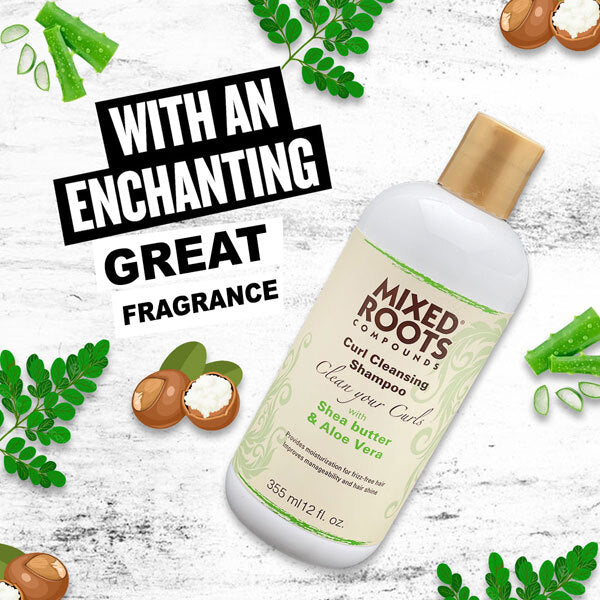 Mixed Roots Curls Shampoo Shea Butter Aloe Vera, imported from the UK