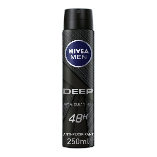 Nivea Men Deep Darkwood 72h Anti Perspirant Deodorant Spray 250ml GOODS Sainsburys   