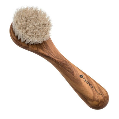 Hydrea London Glow Olive Wood Facial Brush with Natural Bristles Facial Exfoliator