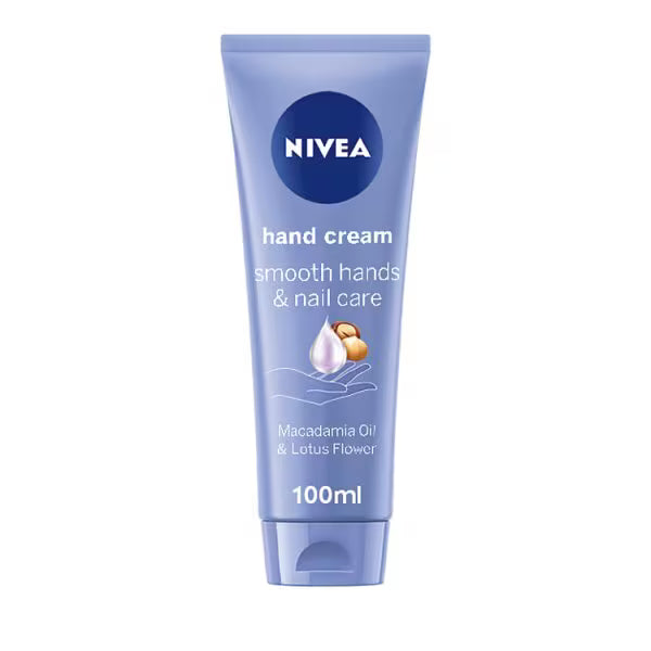 NIVEA Smooth Hands Nail Care Hand Cream 100ml (British brand)