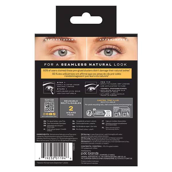 Bouquets Eylure Underlash pré-encollés 30 pièces - Produit britannique