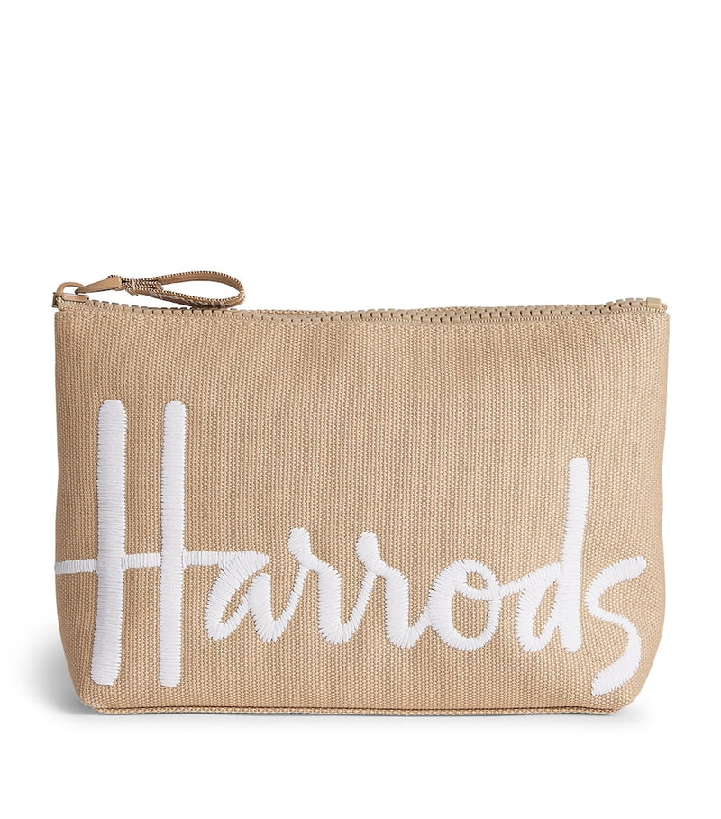 Harrods medium logo cosmetic bag (British brand)