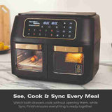Hamilton Beach VisionCook Dual Air Fryer 11L Matte Black, UK version