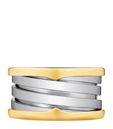 Harrods Bvlgari B.zero1 Four-Band Ring in Yellow Gold and Stainless Steel- Buy online at McGrocer